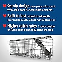 Vista 3 de HAVAHART 1079SR Large 1-Door Humane Catch and Release Live Animal Trap Cage - Live Raccoon Trap, for Bobcats, Beavers, Dogs, & More
