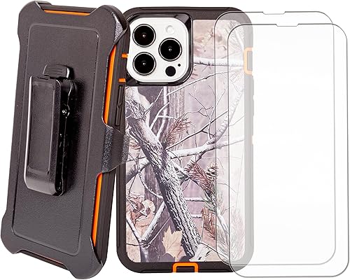 WallSkiN Funda para iPhone 13 Pro (6.1 pulgadas) con 2 protectores de pantalla  Resistente de cuerpo completo de grado militar protección contra disponible en Yaxa Guatemala