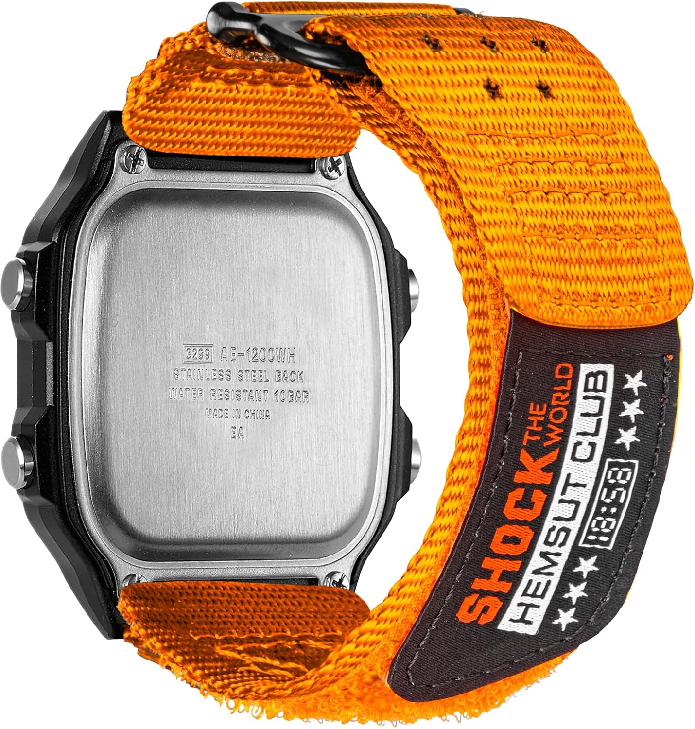 Quick Release Watch Band Strap for Casio F-91W F-94W F-105W F-84W W-735H W-800H SGW-300H SGW-400H A158WA AE-1000W,18mm Leather Hook & Loop Casio strap