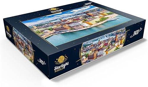 Miniatura 3 de Stockholm Old Town (Gamla Stan) Cityscape from City Hall Square, Suecia, rompecabezas prémium de 500 piezas para adultos