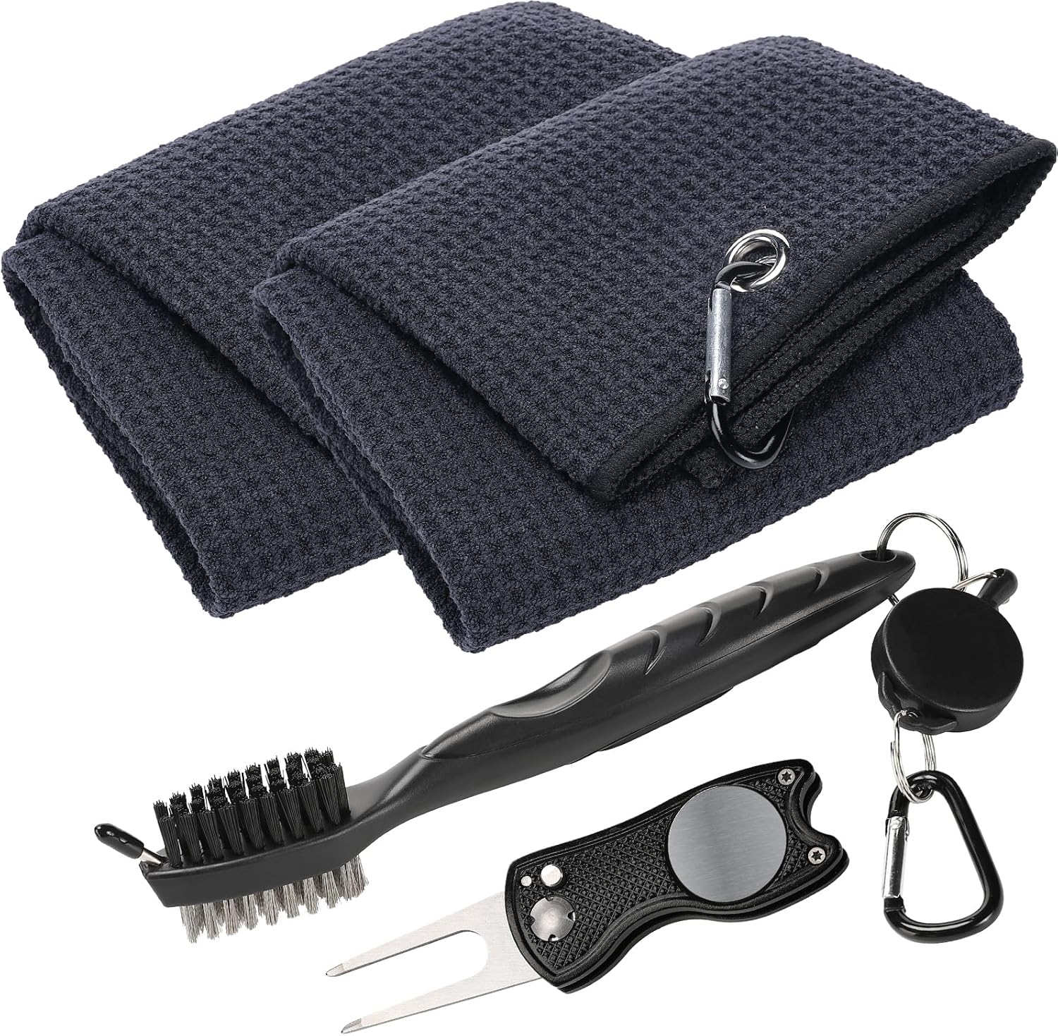 Aulock Golf Towel and Brush Set, Golf Towels for Golf Bags
