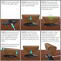 Vista 6 de HiBloks - Soporte de carga magnético para Ray-Ban Meta Charging Case (Gen 1 y 2), cargador desmontable USB-C Dock Smart Glasses Accessories Funda