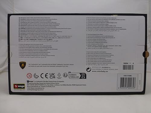 Miniatura 12 de Bburago Lamborghini Sian FKP 37 Rojo con Ruedas de Cobre 118 Modelo Fundido a Presión Coche 11046 TY-18-11046R