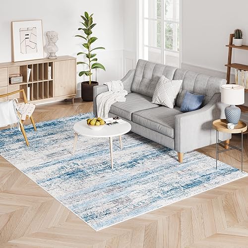 Miniatura 8 de Dripex Alfombra de piel sintética de conejo de 5 x 7 pies, alfombras esponjosas para sala de estar, alfombras lavables a máquina para dormitorio