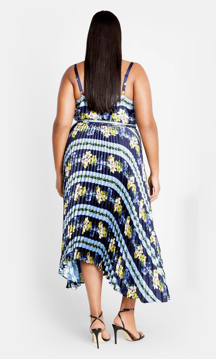 City Chic Plus Size Dress - Amelia Print Pleat