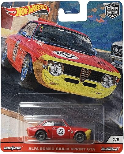 Hot Wheels Car Culture Door Slammers Alfa Romeo Giulia Sprint GTA 2/5, rojo