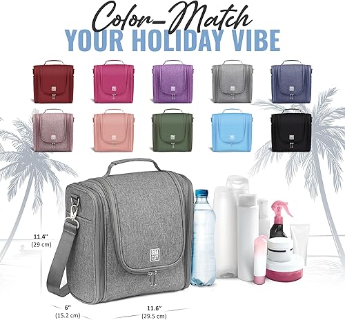 Miniatura 2 de BOACAY Neceser de viaje colgante extragrande para mujeres y hombres, bolsa de maquillaje, Neceser