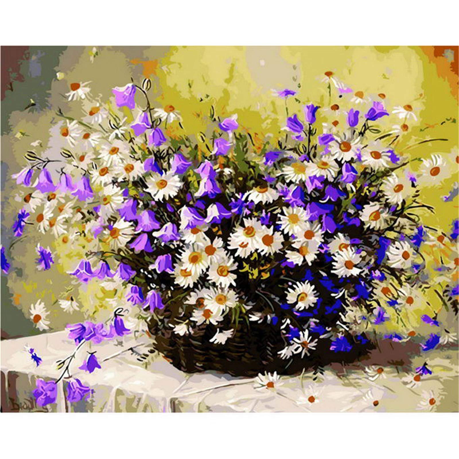 Reofrey DIY Fiore Mandala Diamond Painting Kit Trapano Completo Drill, Paesaggio 5D Pittura Diamantes Diamante Kit Disegno, Strass Ricamo a Punto Croce Craft Arts for Home Wall Decor 40x40cm