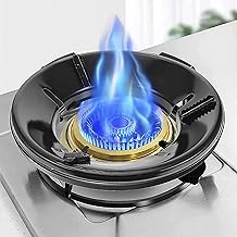 Kwer Black Metal Gas Chula Burner Saver Stand, 4-Leg Windproof Support, Energy Saving Heavy Material 0.7mm (Pack of 1)