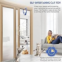 Vista 11 de Cat Toy Interactive for Indoor Cats, Smart USB Rechargeable Door Hanging Automatic Retractable Kitten Toys, Teaser Electronic Self Play Feather Cat