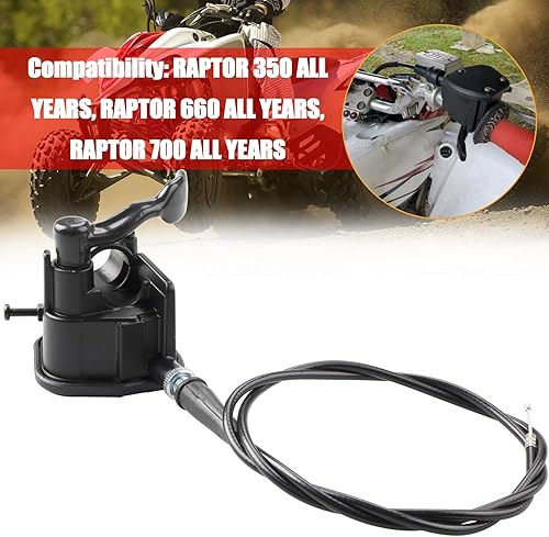 Miniatura 6 de Nuevo conjunto de acelerador de pulgar y cable de acelerador de 41.339 in compatible con YAMAHA RAPTOR 350 660 700 TT03 TODOS LOS AÑOS