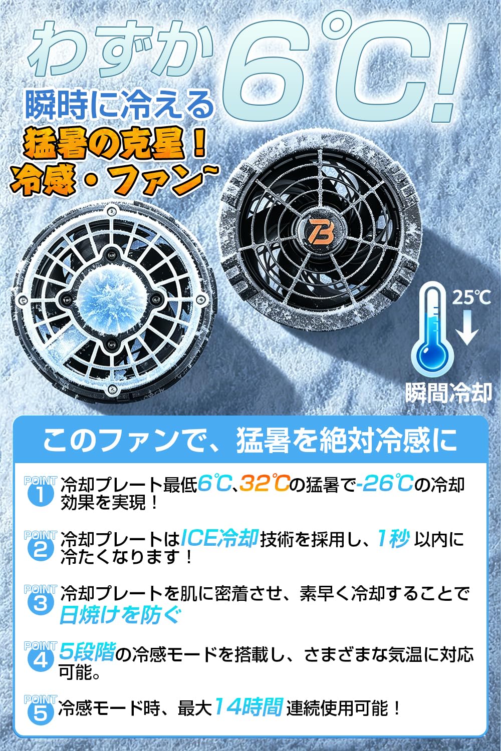 Amazon.co.jp: 【50V超高出力&ペルチェ式ファン】2026最新 ファン