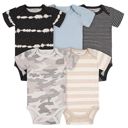 Gerber Baby Boys' 5-pack Variety Onesies Bodysuits