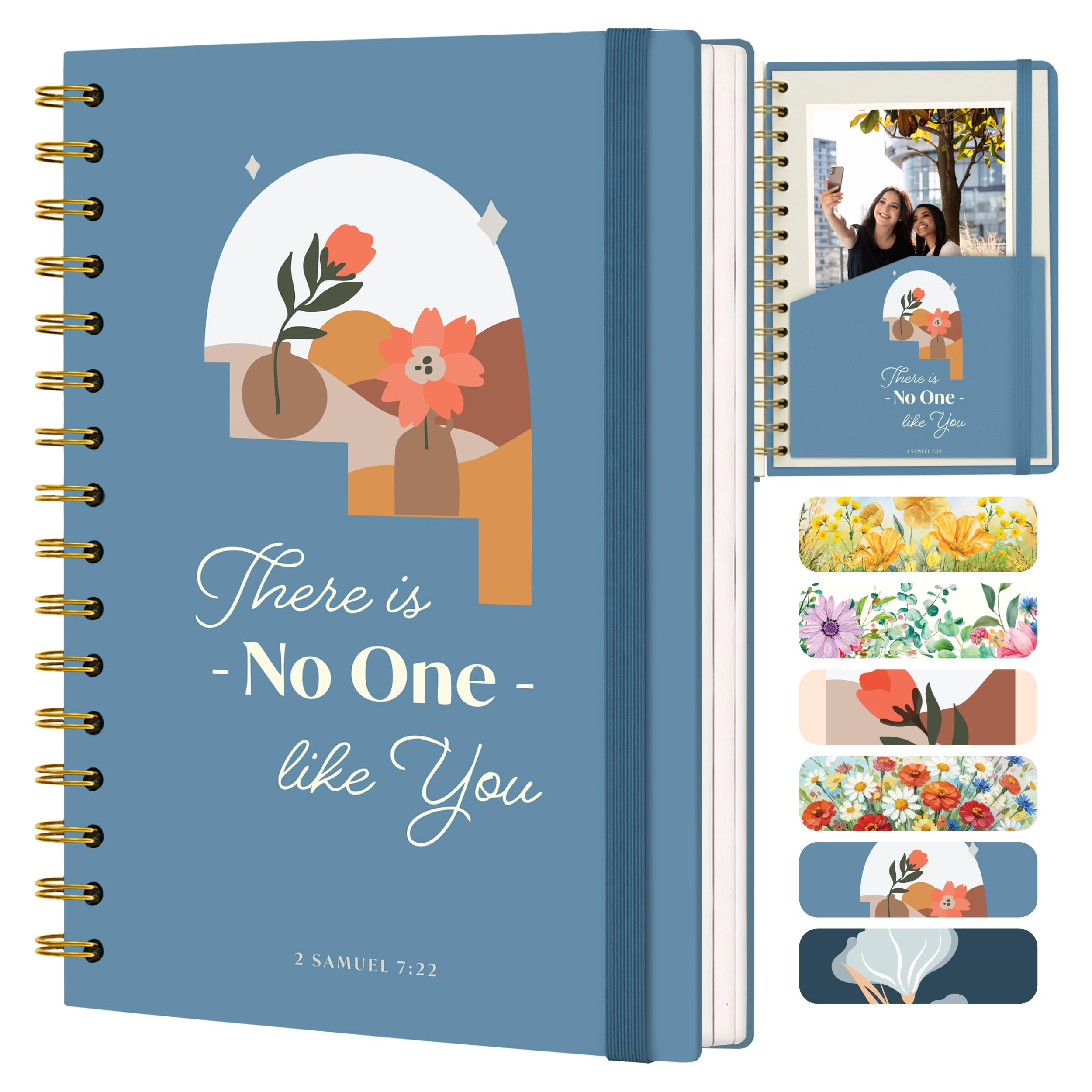 Only Zest Christian Journal for Women - Christian Gifts Notebook with Scripture, Spiral Faith Journal for Devotionals & Bible Journaling, Inspirational Writing Notebook for Bible Study, 140 Pages