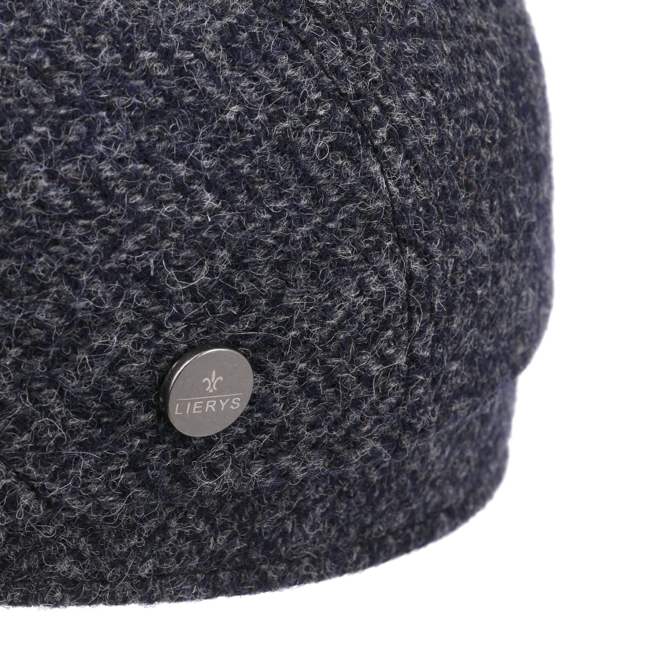 LIERYS Carlsen Wool Herringbone Flatcap Klassische Form Herren Fischgratmuster Made in EU Herbst Winter