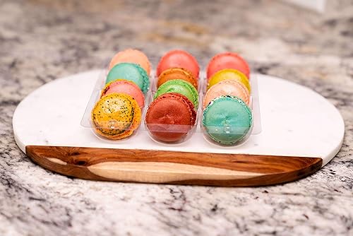 Miniatura 4 de Vend Exchange - Recipientes de plástico transparente para macarrones, se adapta a 12 macarons (paquete de 14)