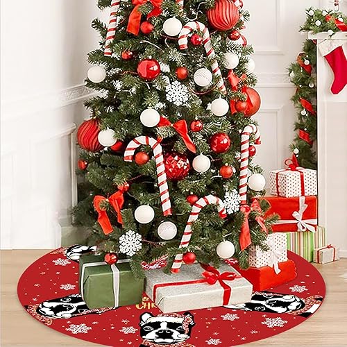 Miniatura 4 de Falda de árbol de Navidad, falda roja para árbol de invierno de 36 pulgadas, para decoración de interiores y exteriores