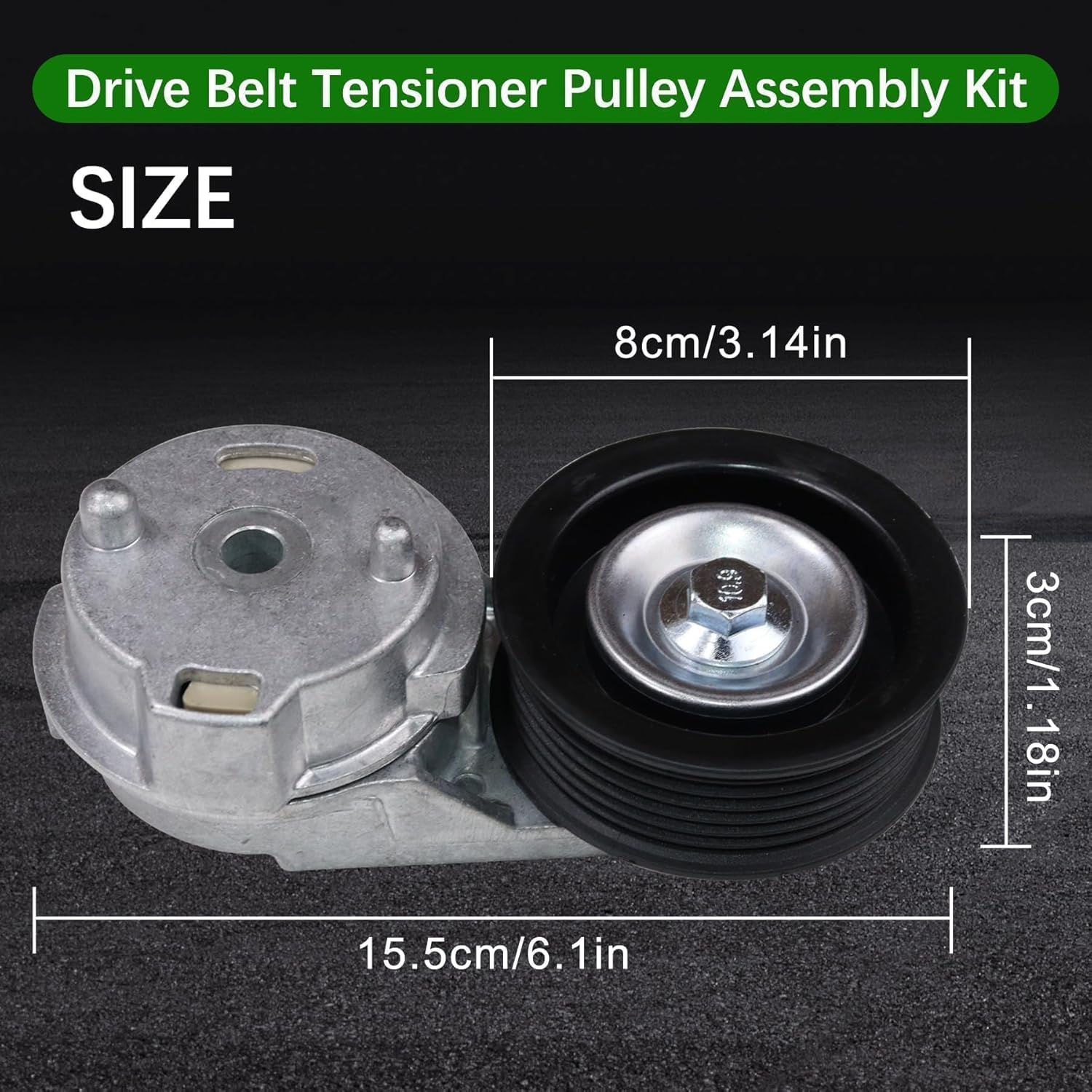 38382 Drive Belt Tensioner Pulley and Serpentine Belt Assembly Kit Fit for 2003-2008 Dodge Ram 1500/2500/3500 5.7L V8 Replace 53032130AA 53032130AC 38058 7PK2570