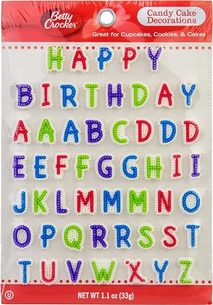 Betty Crocker Happy Birthday Candy Cake Decorations