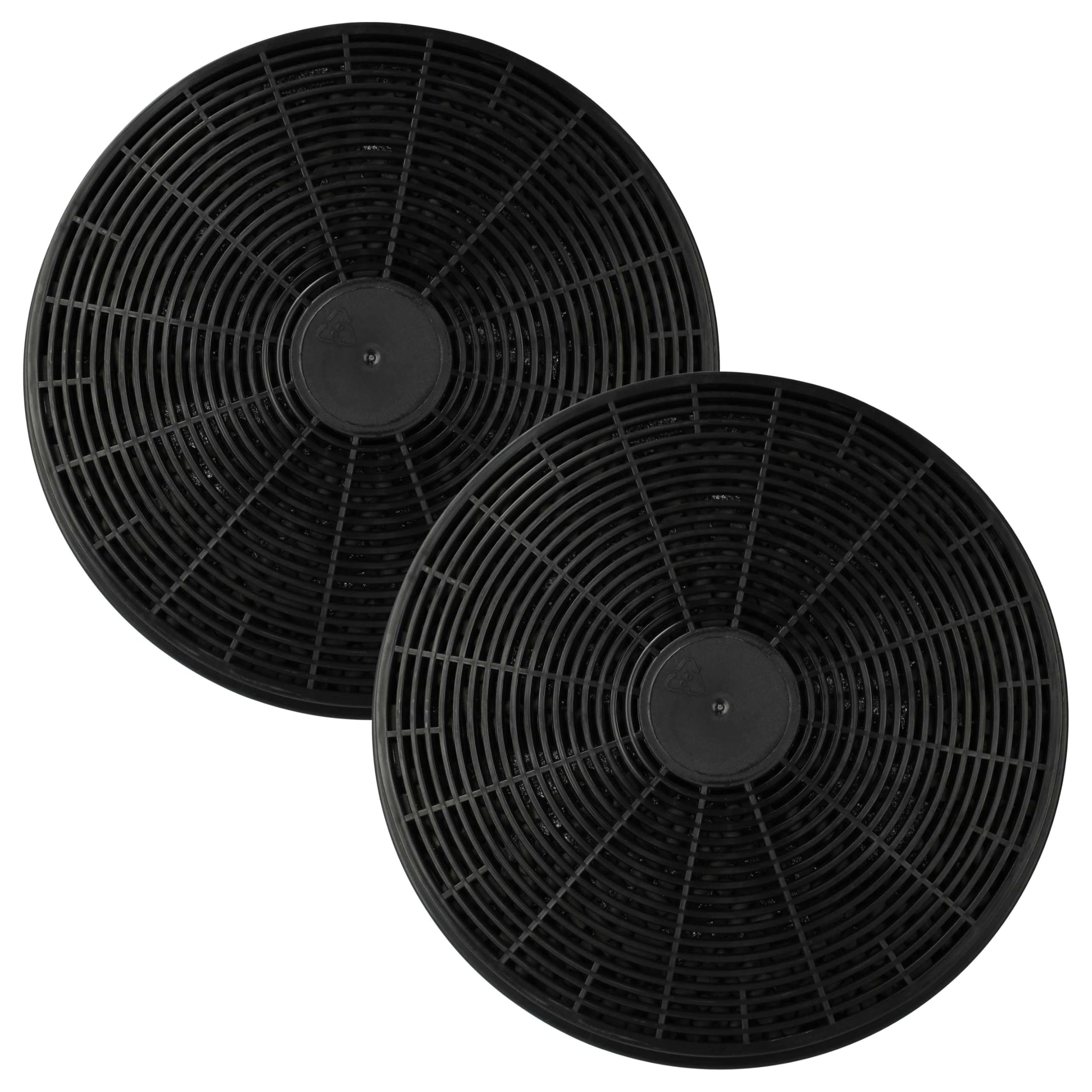 vhbw 2x Activated Carbon Filter Replacement for Klarstein 10027530, CGCH2, 10030983, K10001 for Extractor Hood - 17.5 cm