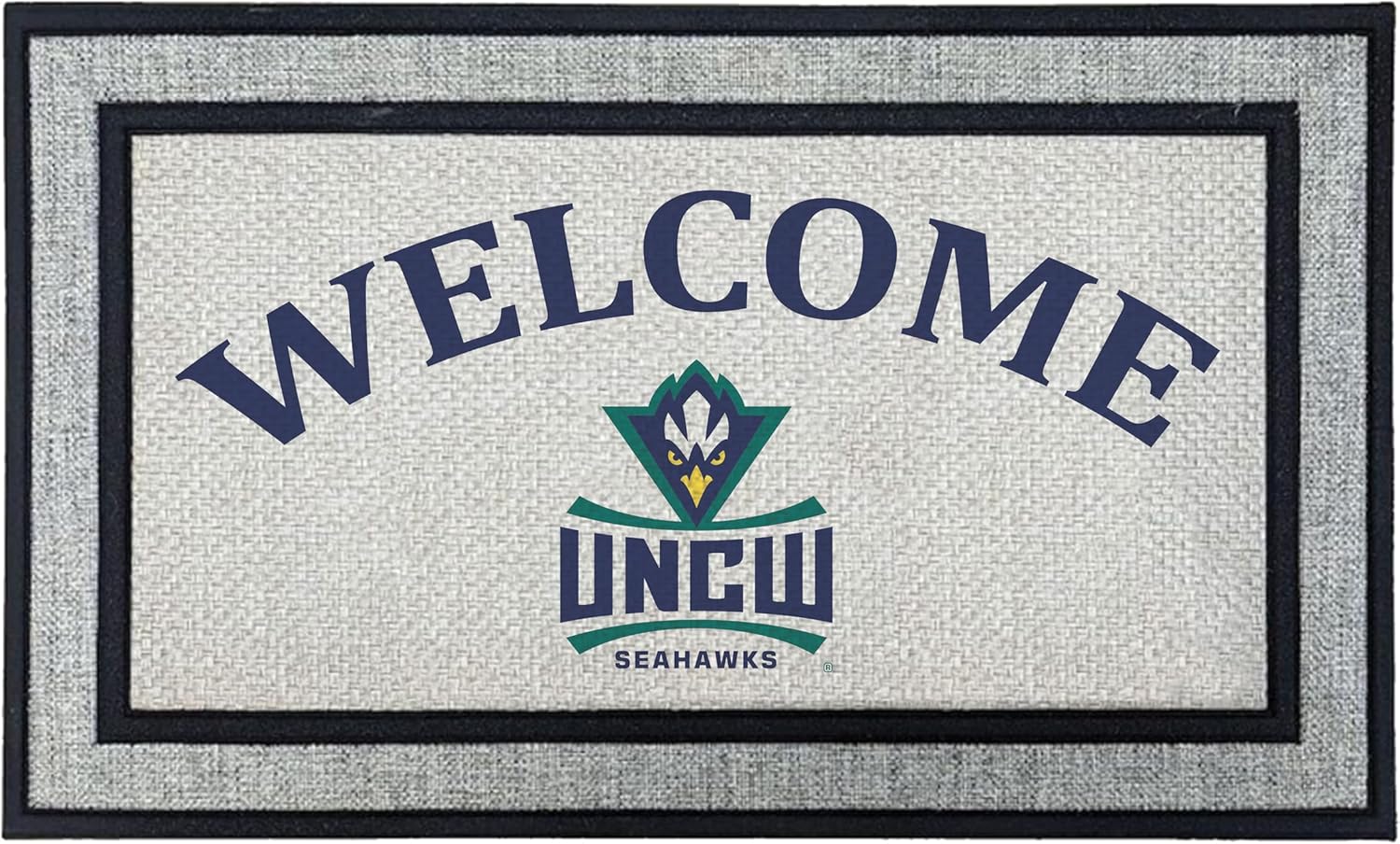 KH Sports Fan 18x30 Gray UNC Wilmington Seahawks Welcome Doormat NCAA Rug