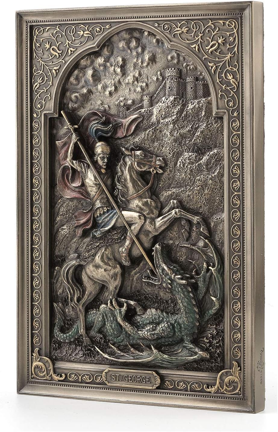 Veronese Design Saint George Dragon Slayer Wall Plaque