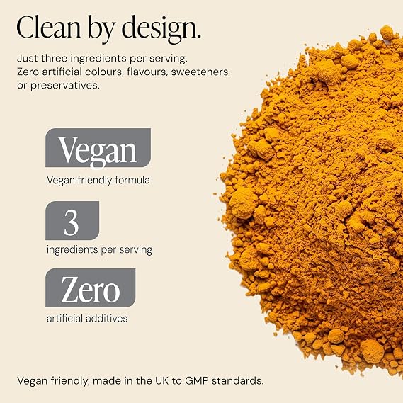 Turmeric and Black Pepper Tablets 3000mg with Ginger | High Strength Turmeric Curcumin Supplement, 95% Curcuminoids with Piperine | 180 Small Vegan Tablets, 3 Month Supply | Made in the UK