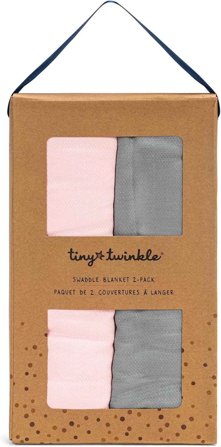 Tiny Twinkle Kaffle Swaddle Blanket - Soft and Silky Baby Blanket to Wrap and Swaddle Newborns, Sized 47 x 47