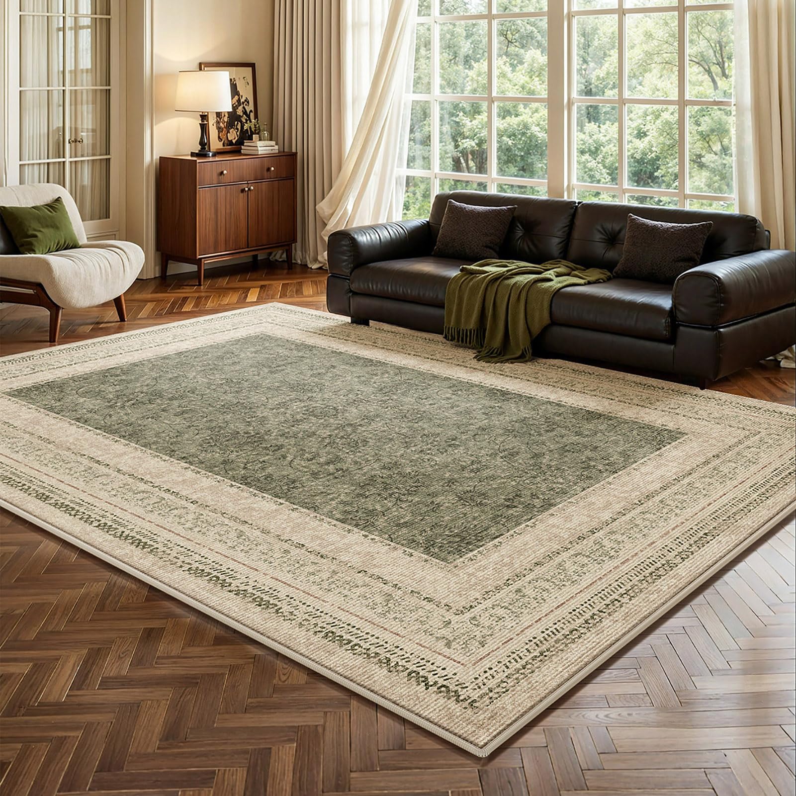 Tapis persan absorbant et antidérapant pour sécuriser votre salon