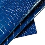 Crocodile Texture Vinyl Faux Leather Fabric, Embossed Alligator Synthetic PU Fabric, for Wallets Handbags DIY Craft and Upholstery Texture - 1 Foot 54