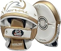 Vista 7 de RIVAL Boxing RPM100 - Guantes profesionales de perforación, diseño ergonómico precurvado, correa de muñeca de gancho y bucle en ángulo y forro