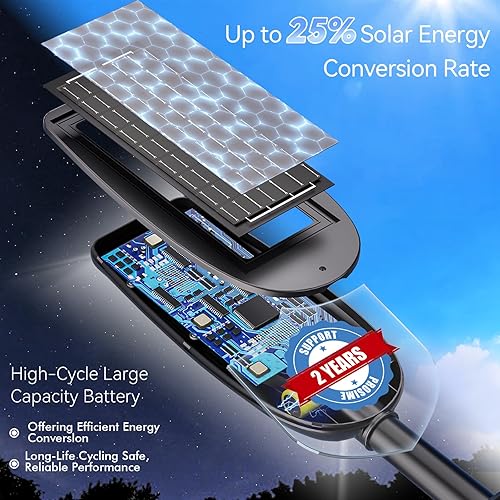 Miniatura 7 de Farola solar para exteriores, 3 temperaturas de color, impermeable, 30000 lúmenes, luces LED de seguridad de inundación alimentadas por energía