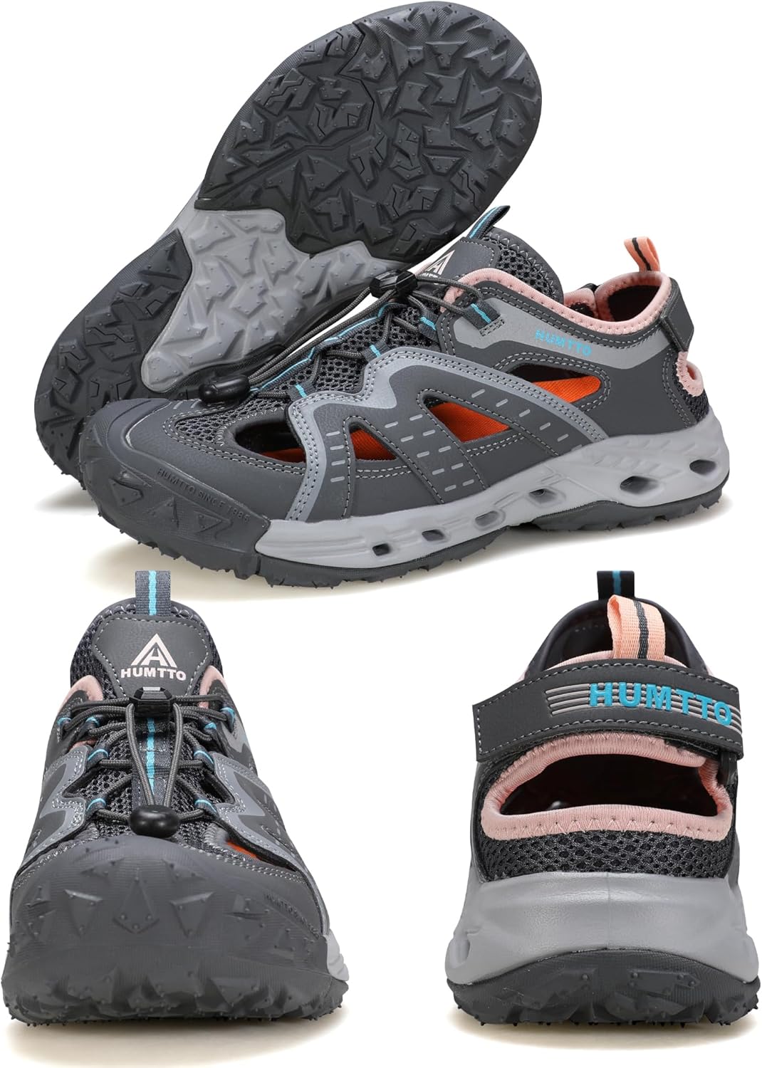 HUMTTO Women's Amphibious Closed Toe Hiking Sandals Quick-Dry Water Shoes Non-Slip Athletic Adjustable Outdoor Fisherman Summer Beach Walking Travel Sandals - Image 7
