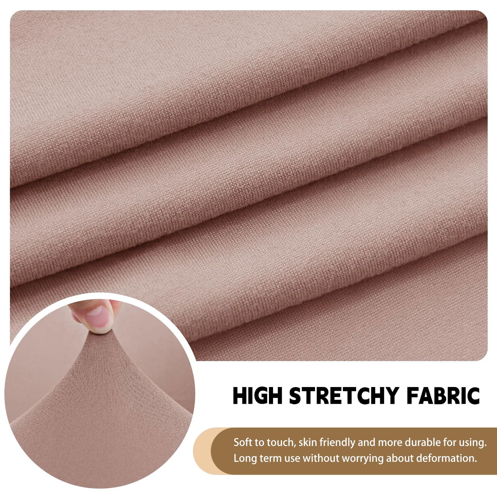 Fundas elásticas para sillas de comedor con reposabrazos, paquete de 6 fundas giratorias para sillas de oficina, protector Slish para sala de estar y dormitorio, fácil de limpiar