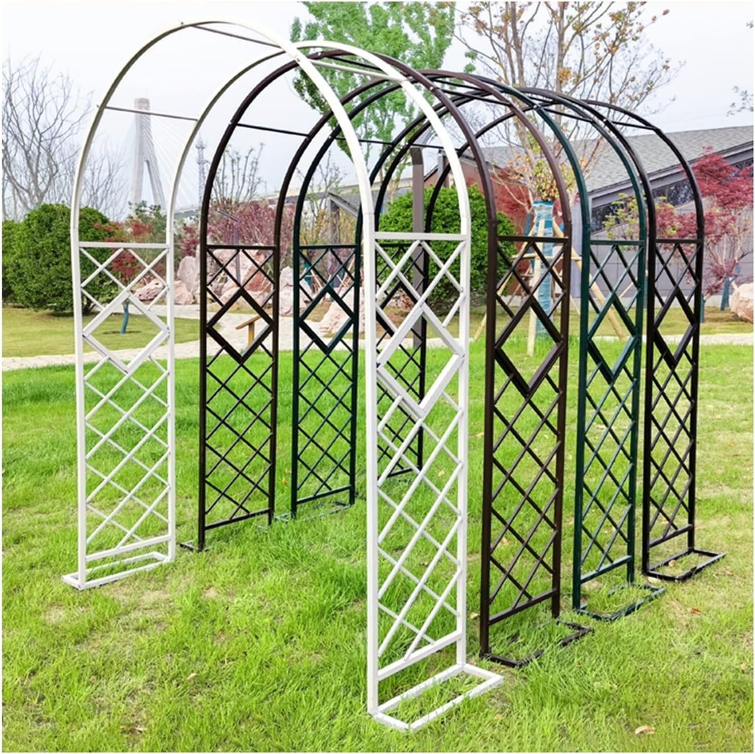 Arche de jardin résistante aux intempéries pour rosiers et plantes