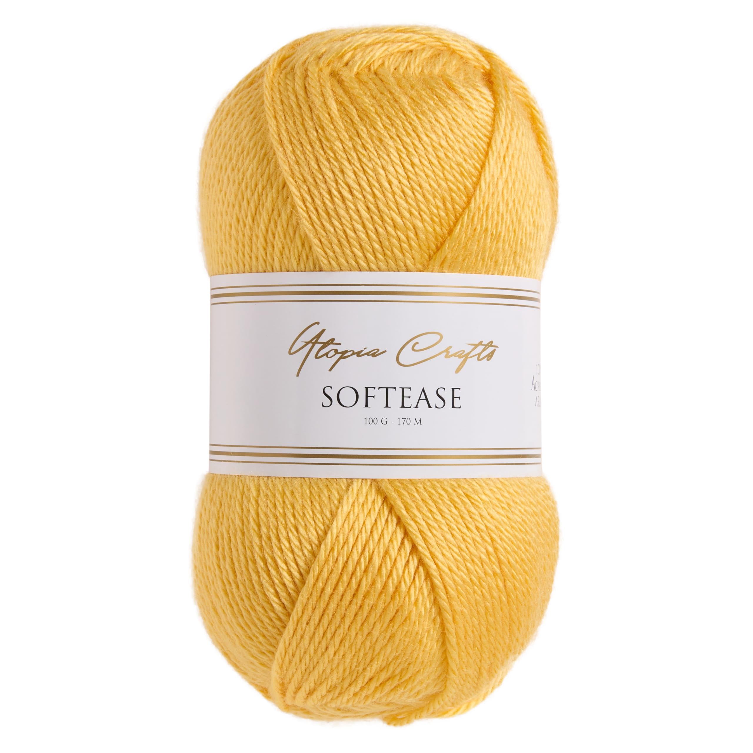 Utopia Crafts Softease Knitting and Crochet Yarn 100g (Radiant Sun)