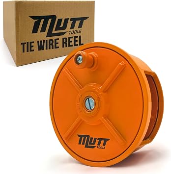 Mutt Tools Aluminum Tie Wire Reel with Belt Loops 12-18 Gauge Dispenser
