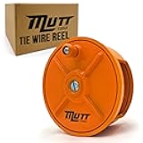 Mutt Tools Aluminum Tie Wire Reel with Belt Loops – Fits 12–18 Gauge Tie Wire Rolls Up to 3.5 lbs – Lightweight Dispenser for Ironworkers, Rodbusters, and Rebar Tying