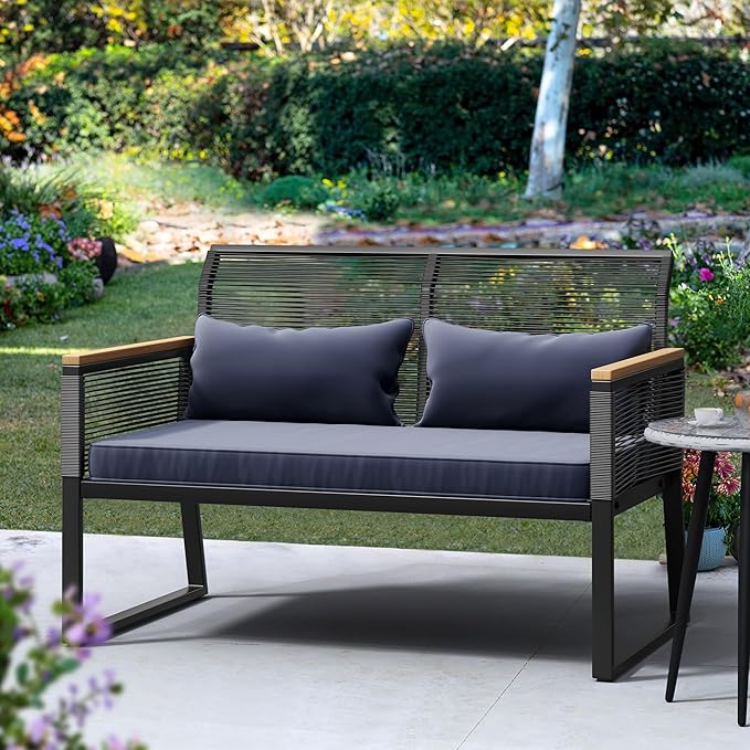 YITAHOME Patio Loveseat Wicker Outdoor Furniture