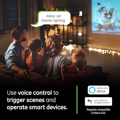 Miniatura 2 de Enbrighten Interruptor de luz inteligente Almond Z-Wave Plus con QuickFit y SimpleWire, listo para 3 vías, compatible con Alexa, Google Assistant,