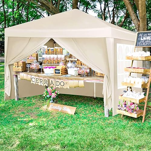 Vista 35 de Tienda de campaña desplegable de 10 x 20 pies con paredes laterales, tienda de campaña resistente al aire libre con 4 bolsas de arena y bolsa