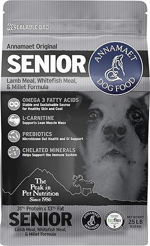 Miniatura 10 de Annamaet Original Senior - Alimento seco para perros (cordero, pescado blanco y mijo), bolsa de 5 libras