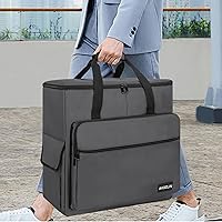 Vista 8 de AKOZLIN Estuche de Transporte para Torre de Computadora de Escritorio de Juegos PC Chasis Bolso de Viaje para Teclado Ratón Accesorios Gris