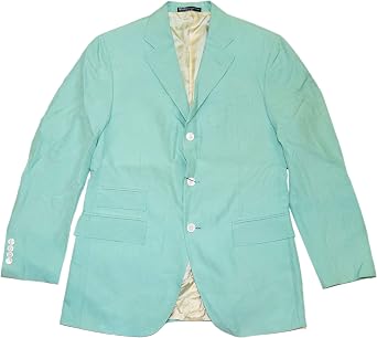 Ralph Lauren Polo Mens Blazer Sport Coat Jacket Silk Teal Pastel Green Italy 40R $1998