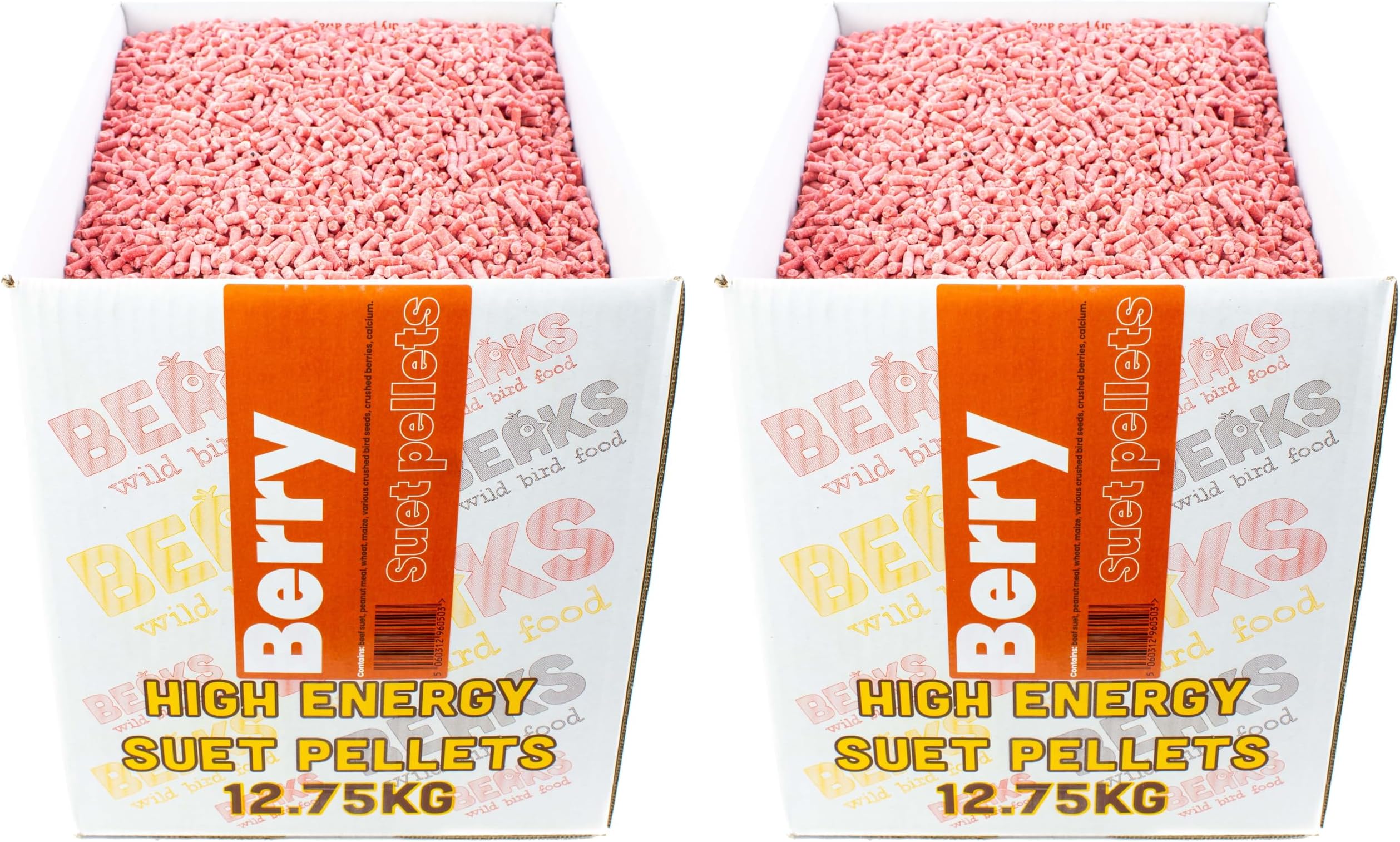 25kg BEAKS wild bird food WILD BERRY high energy bulk suet feed pellets Box free pp