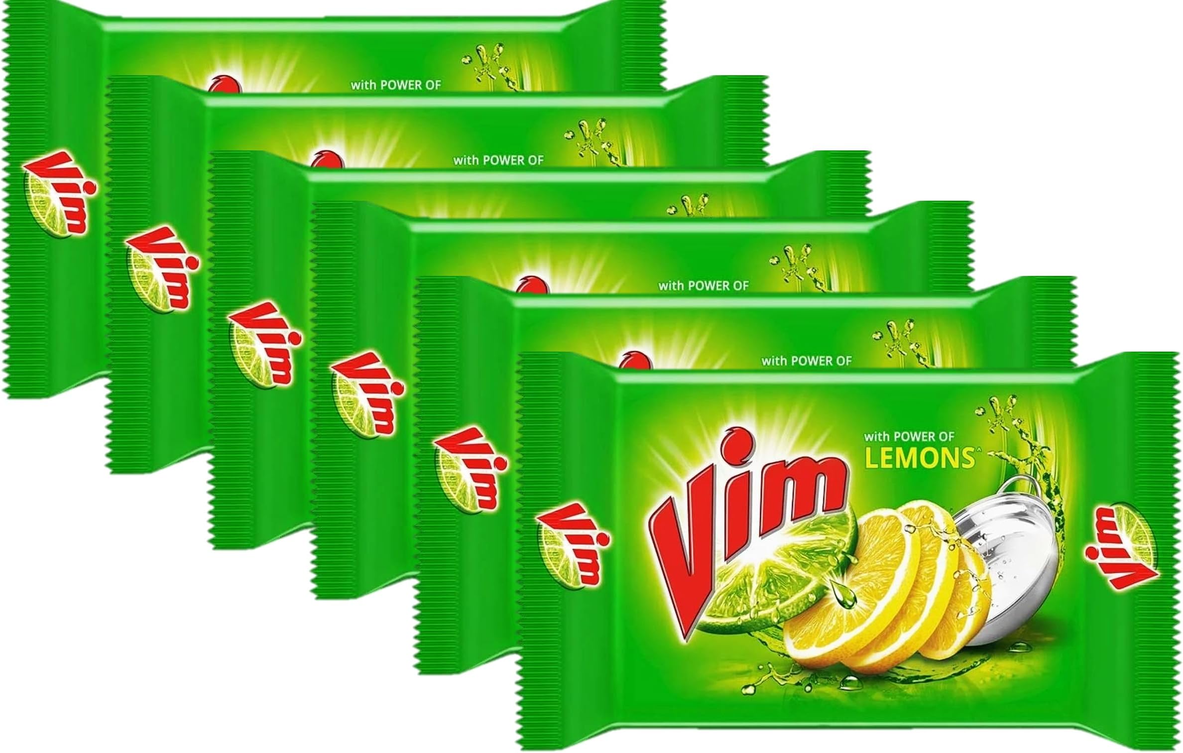 Vim Dishwash Bar, 80g (Pack of 6)