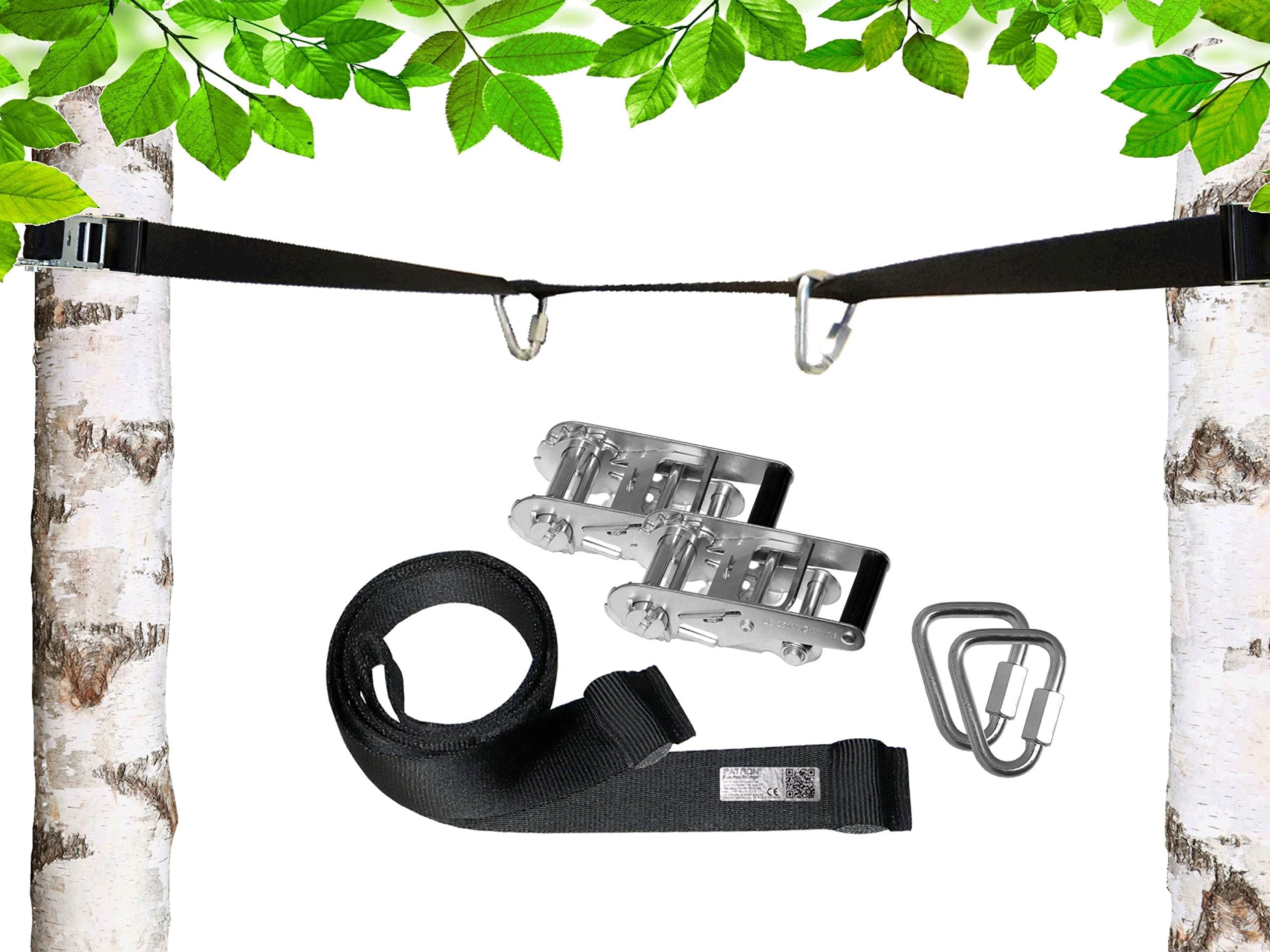 Jumbell STARTER Slackline - 9 meter met obstakels – Boef en Aap