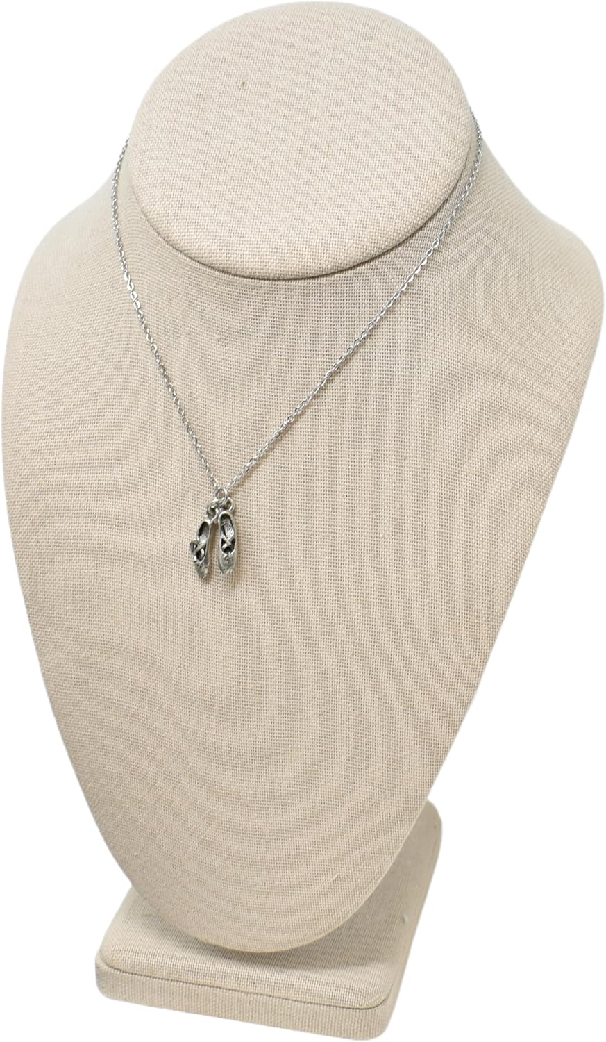 MOM & THREE DAUGHTERS Ballet Slippers Necklace in Antique Silver Pewter | 14" Cable Chain with 2" Extender | Dance Gift for Girls | Pointe Charm | Gift for Dancer | Ballet Necklace Jewelry