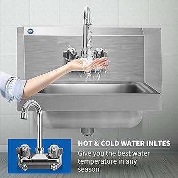 cmh様 Amazon.com: BIEAMA Stainless Steel Hand Sink NSF 17