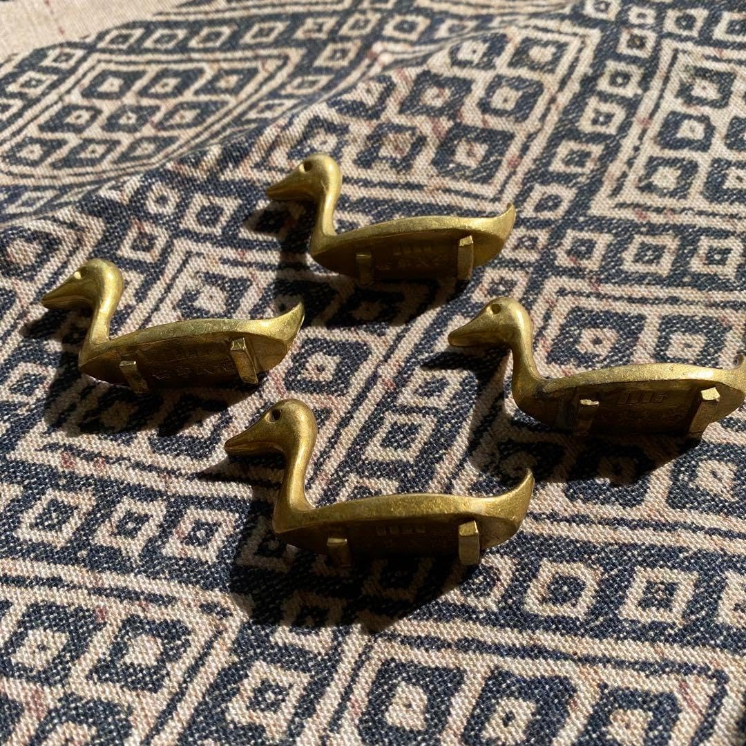 アヒル箸立て 銅 立てて飾れるアヒルのお箸置き［1個］ | ナガノグラス 